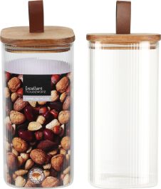 Doza z lesenim pokrovom, 1500ml 
