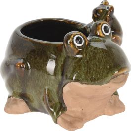 Lonec cvetlični žabica/polž/želva porcelan 10,6 cm, Koop.