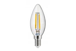 Žarnica LED Filament Svečka 4W C35 420lm 4000K E14 Gtv