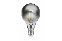 Žarnica LED Filament siva bučka 4W G45 300lm 2700K E14 Gtv