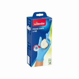 Rokavice Vileda Food Safe za enkratno uporabo,nitril, S/M, 40/1, nepudrane
