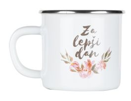 Lonček 0,53l Za lepši dan, 9 cm, email 

