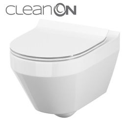 Viseča wc školjka Crea oval new clean on z wc desko slim dur sc eo set C231