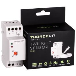 Senzor-luxomat za DIN letev, R:1200/LED:300W, IP65