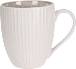 Lonček stoneware, 400ml, beli 
