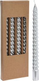 Sveča Twist 25 cm, srebrna 4/1
