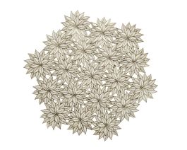 Pogrinjek snežinka, zlat, 38cm
