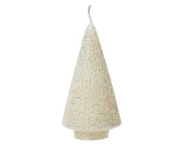 Sveča smreka 12,5cm, bela
