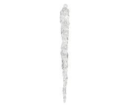 Okrasek za jelko ledena sveča prozorna 28,5 cm, Kaem.
