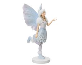 Figura vila na modro/roza na podstavku 35 cm, Kaem.