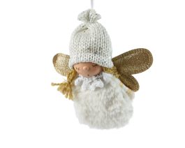 Figura božična punčka angel viseča 15 cm, Kaem.