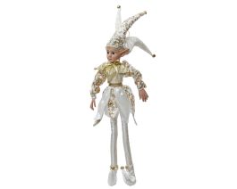 Figura božična škratek zlat 95 cm, Kaem.