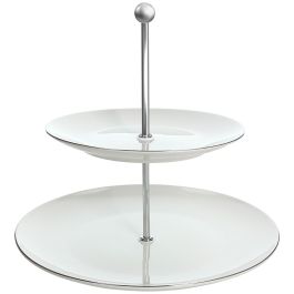 Etažer za serviranje 2-delni Madison Fascetta Platino, 27cm
