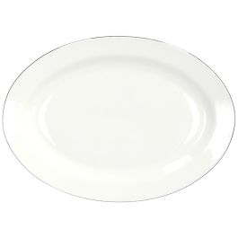 Krožnik ovalni Madison Fascetta Platino, 31 cm, 
