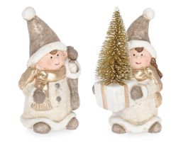 Figura božična punčka/fantek Dorotea 18 cm, Bizz.