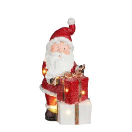 Figura božiček z darilom led 44,5 cm, Edel.