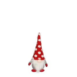 Figura božična palček rdečo/siv 29 cm, Edel.