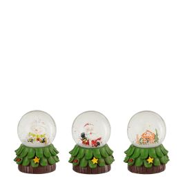 Krogla snežna Xmas figurice zelene, 7x5cm

