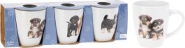Lonček Mug dekor kužki, 220ml, set 3/1 
