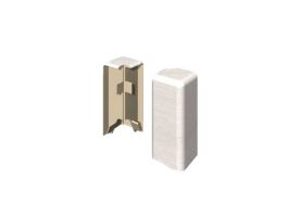 ZAKLJUČEK PVC cubical, zunanji kot, hrast beli, 2/1, za L664