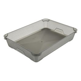 Košara mrežasta za shranjevanje Mirko 26,5x20x7cm, pvc, crystal grey
