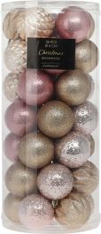 Bučke novoletne roza/zlate 6 cm, set 35/1, Koopman