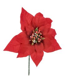 Cvetje umetno božična zvezda rdeča 20 cm, Bizz.