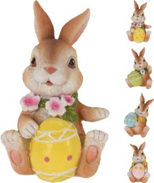 Figura zajček z jajčkom, 10cm, 4ass

