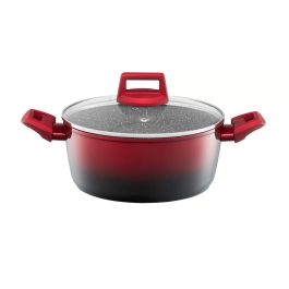 Kozica 4,3l Qualum Ceramic Stone Ombre Red, s stek. pokr., Ambition 
