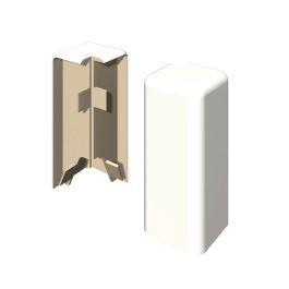 Zaključek PVC cubical, zunanji kot, bel, 2/1, za L201