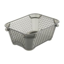 Košara mrežasta za shranjevanje Mirko 16x12x7cm, pvc, crystal grey (transparent)
