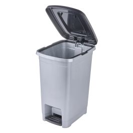 Koš za smeti na pedalko Olaf 10l, 21x28x35cm svetlo srebrn,  pvc
