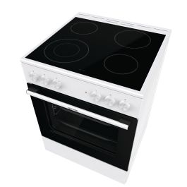 Štedilnik steklokeramični Gorenje GEC6A41WC, širina 60 cm, bele barve