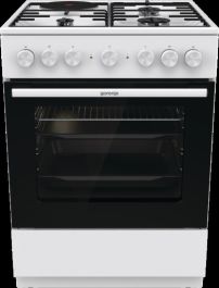 Štedilnik kombinirani Gorenje GK6B43WD, širina 60cm, bele barve, 3x plin, 1x elektrika