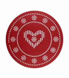Pogrinjek namizni iz filca Cuore, rdeč, 38cm
