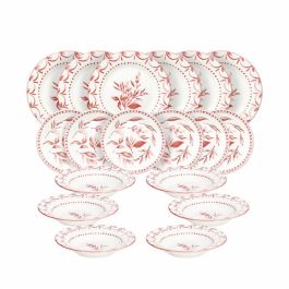 Krožnik garnitura Olimpia new Coral, 18/1, porcelan
