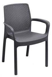 Stol Regina antrancit polipropilen 60,5x54x82 cm, 
