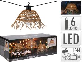 Lučke 6 led toplo bele, party, IP44, Kop.