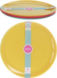 Krožnik pvc 21cm,  set 6/1 različne barve

