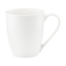 Lonček Aura, bel, 360ml, porcelan
