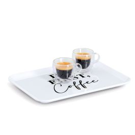 Pladenj But first coffe, 30,5x22 cm, melamin 
