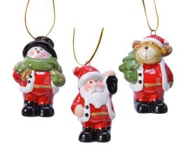 Figura božična snežak/božiček/jelenček 7 cm, Kaem.