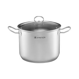 Lonec visok 16l, Acero, 30cm, inox, steklen pokrov, ind.
