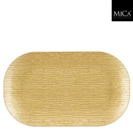 Pladenj podolgovat zlat, 43cm, pvc
