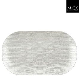 Pladenj podolgovat srebrn, 43cm, pvc
