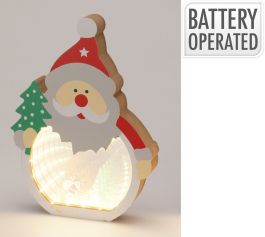 Figura XMAS z efektom ogledala in LED lučko, 2 motiva
