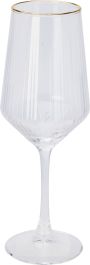 Kozarec za belo vino z zlatim robom, 380ml
