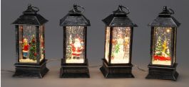 Lanterna XMAS z LED lučko, 13cm, 4 motivi
