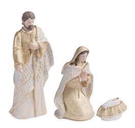 Jaslice okrasne zlato/bele 18 cm, set 3/1, Bizz.