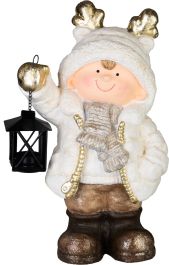 Figura božična fantek z lanetrno 42 cm, Slov.